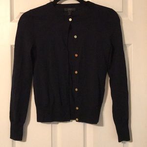 Merino Wool Navy J. Crew Cardigan